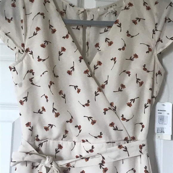 BNWT‼️ ROW A RUST FLORAL MINI DRESS‼️ - Picture 5 of 14